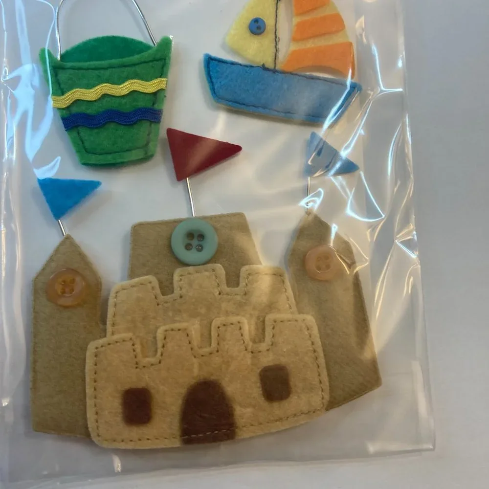 Scrapbook Embellishments Felt Stickers Beach Bee Boat Scuba Paper Crafts Cards